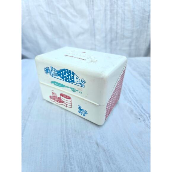Vintage Mid-century Accent Recipe Library recipe box full set with recipes - Picture 1 of 8